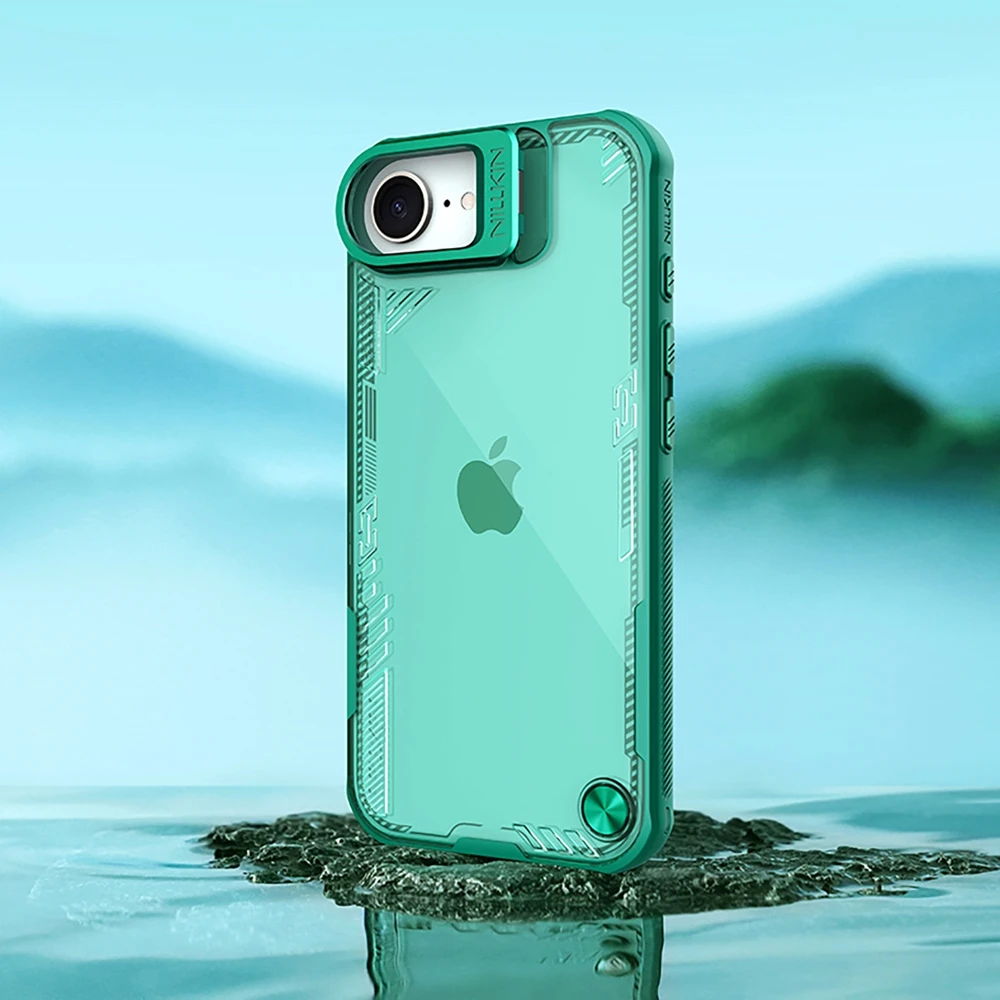 Nillkin Iceblade Prop dėklas su Stand skirtas Apple iPhone 16e – žalios spalvos