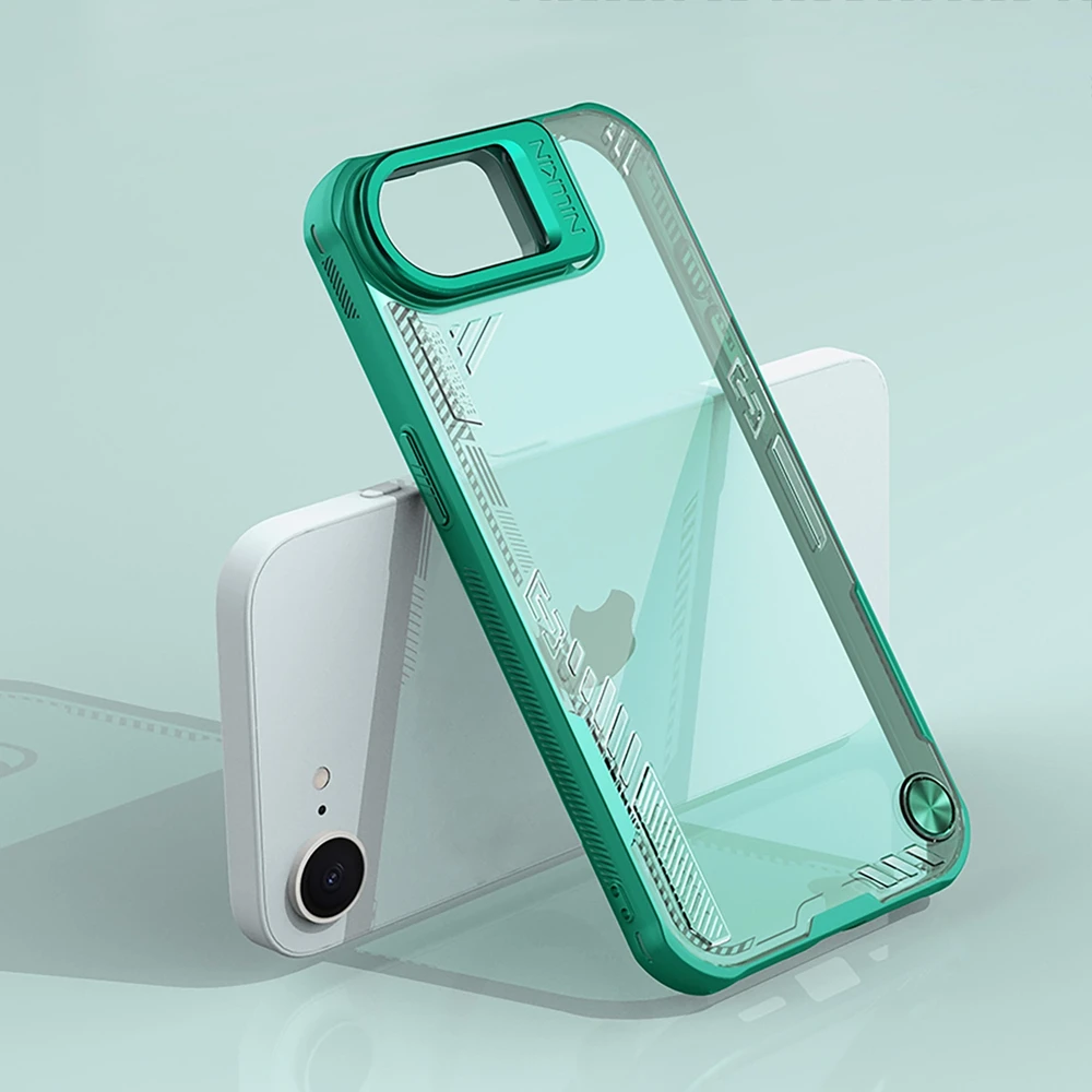 Nillkin Iceblade Prop dėklas su Stand skirtas Apple iPhone 16e – žalios spalvos
