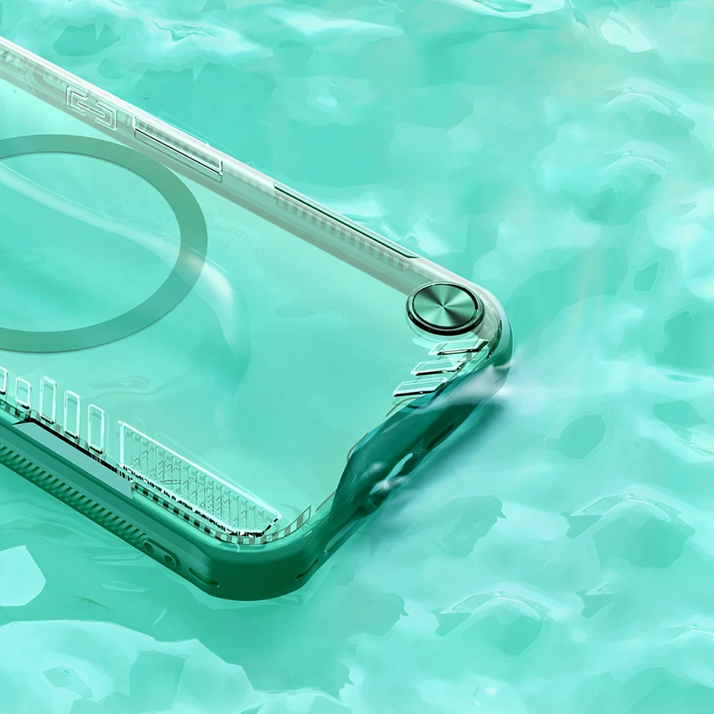 Nillkin Iceblade Prop Magnetic dėklas su Stand skirtas Apple iPhone 16e – žalios spalvos