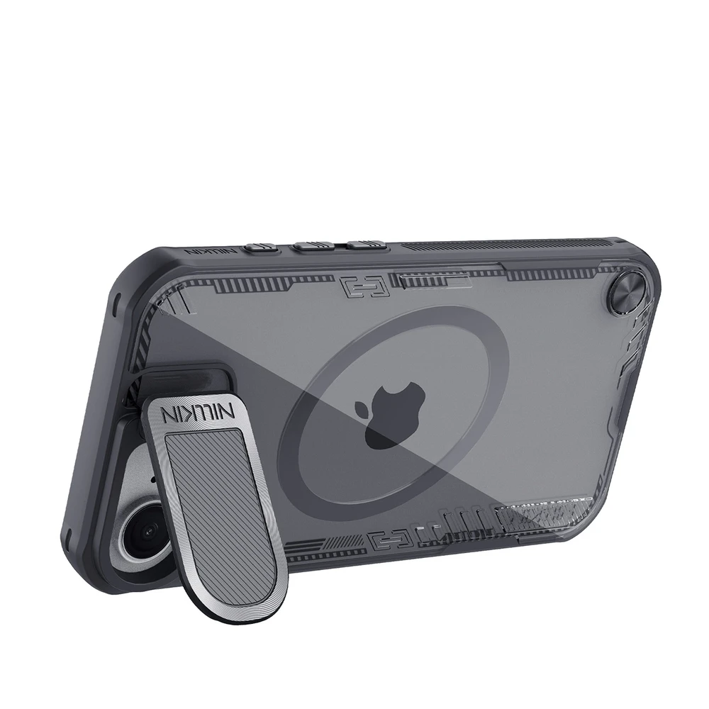 Nillkin Iceblade Prop Magnetic dėklas skirtas Apple iPhone 16e juodos spalvos
