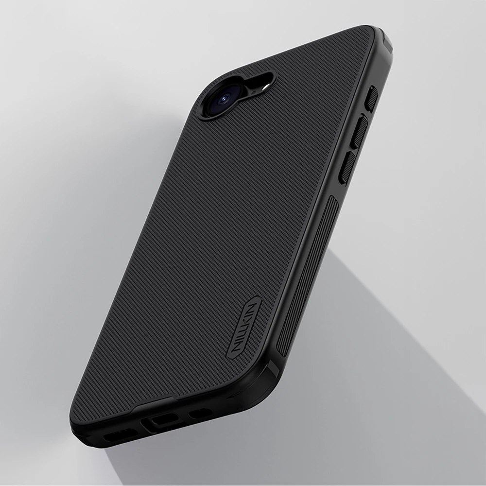 Nillkin Super Frosted PRO Magnetic Back dėklas skirtas Apple iPhone 16e juodos spalvos