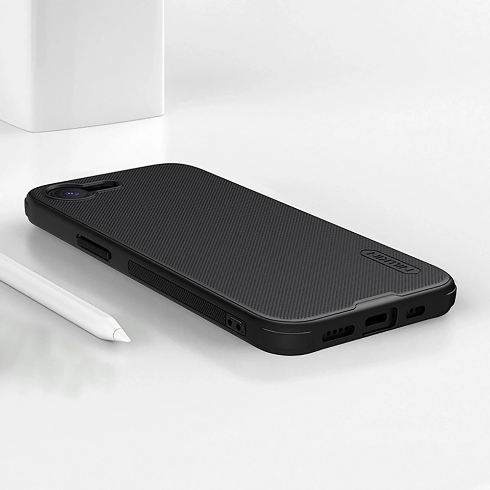 Nillkin Super Frosted PRO Magnetic Back dėklas skirtas Apple iPhone 16e juodos spalvos