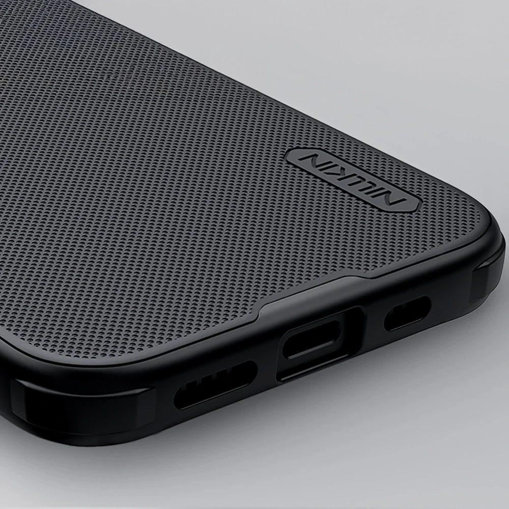 Nillkin Super Frosted PRO Magnetic Back dėklas skirtas Apple iPhone 16e juodos spalvos
