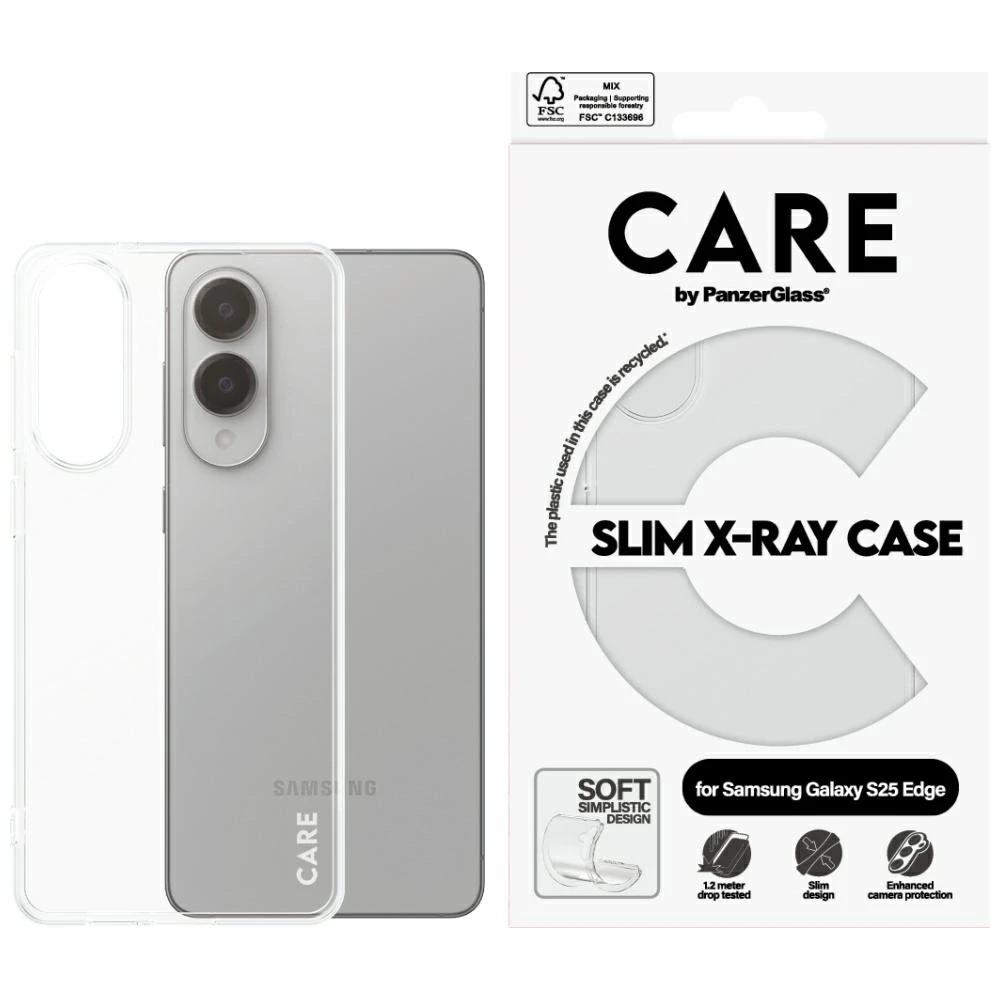 Panzer Glass Dėklas CARE by PanzerGlass Fashion X-Ray skirtas Samsung Galaxy S25 Edge transparent