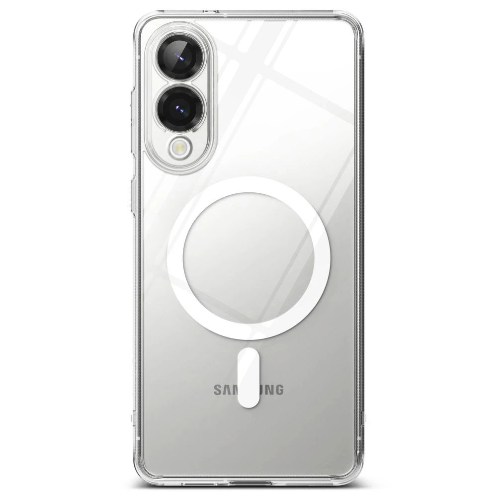 Ringke Fusion Magnetic MagSafe dėklas skirtas Samsung Galaxy S25 Edge – skaidrus