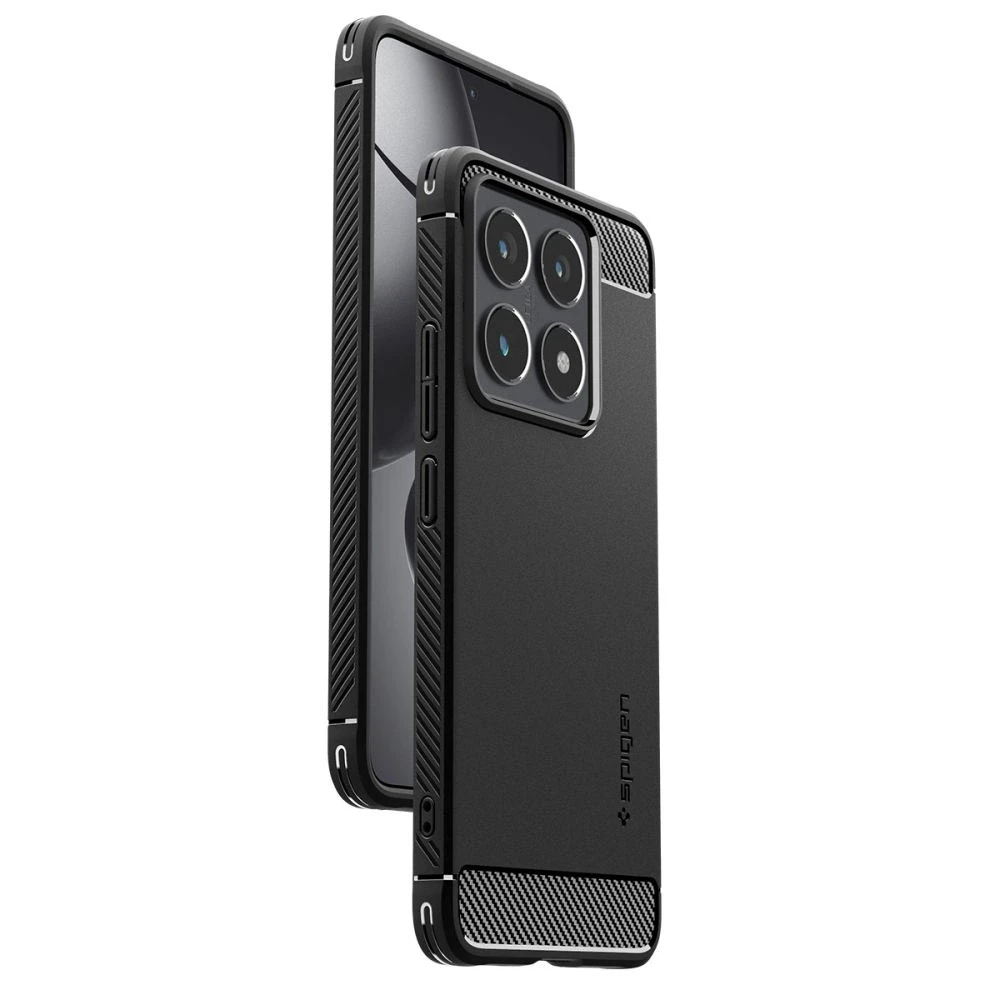Spigen Rugged Armor dėklas skirtas Xiaomi 14T Pro – Matte juodos spalvos
