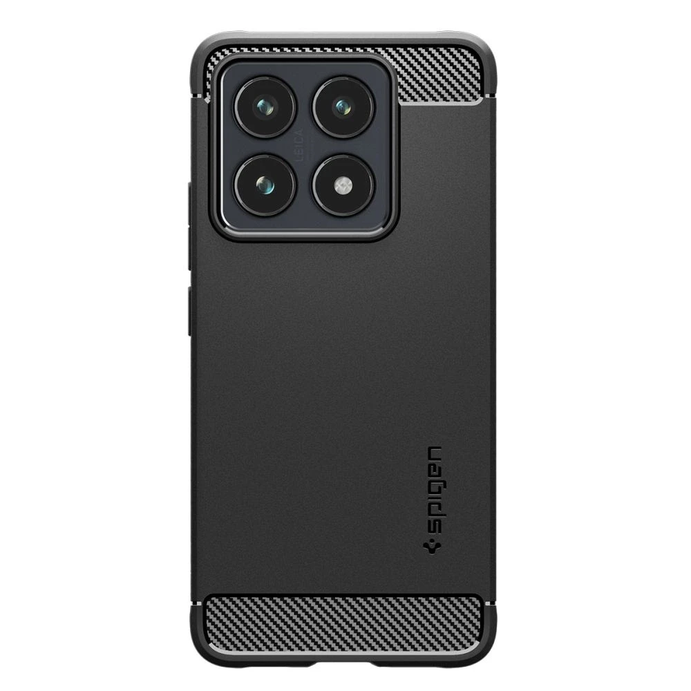Spigen Rugged Armor dėklas skirtas Xiaomi 14T Pro – Matte juodos spalvos