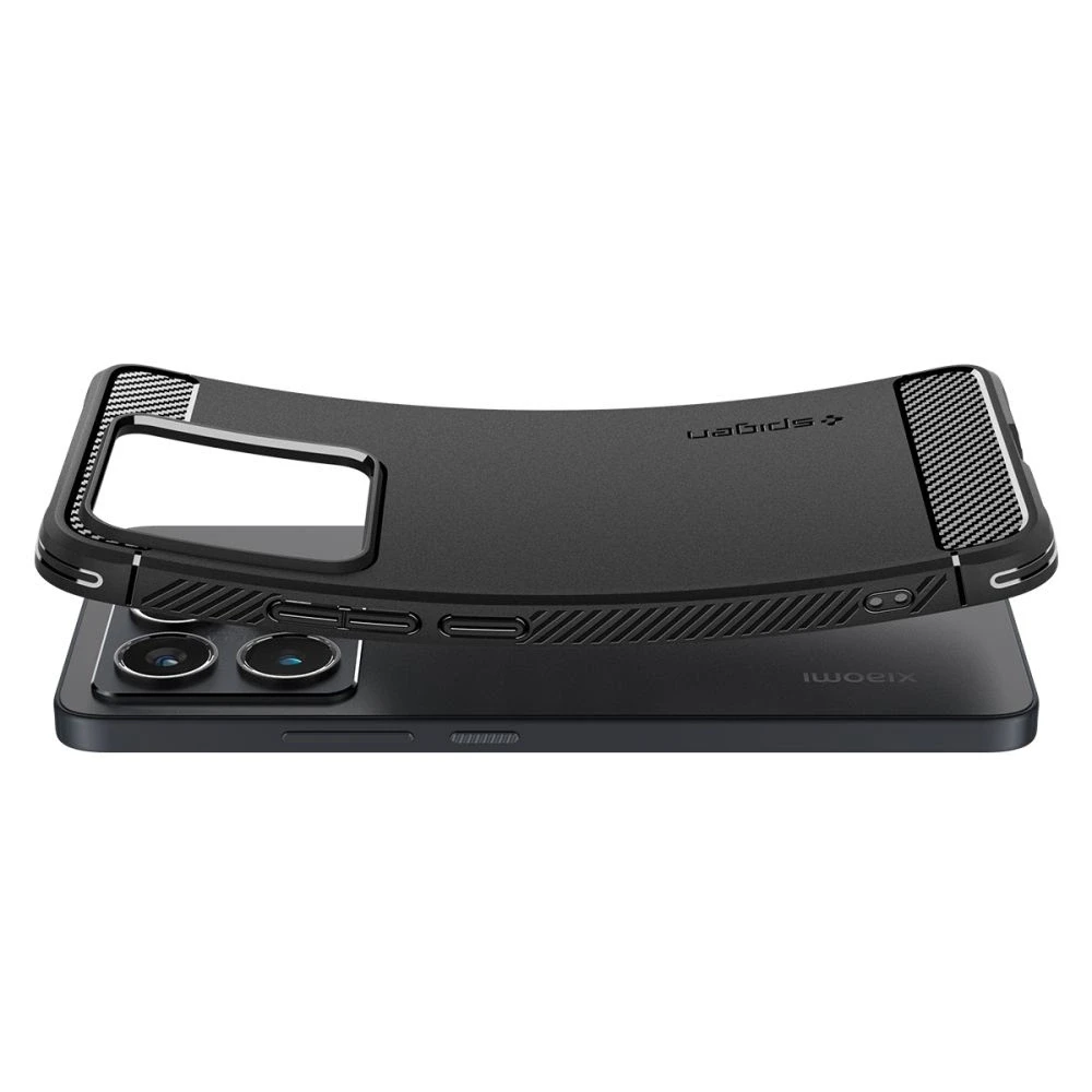 Spigen Rugged Armor dėklas skirtas Xiaomi 14T Pro – Matte juodos spalvos
