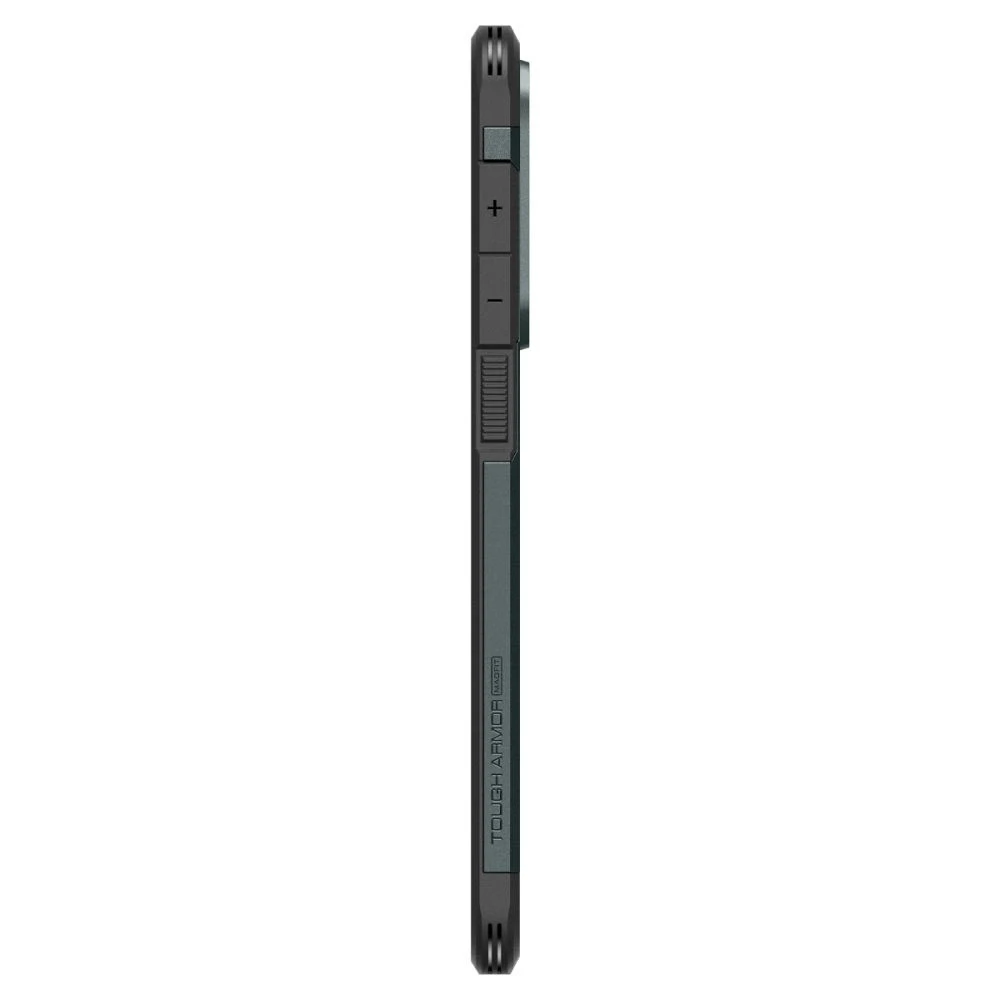 Spigen Tough Armor MagSafe dėklas skirtas Samsung Galaxy S25 Edge – Žalias/juodos spalvos