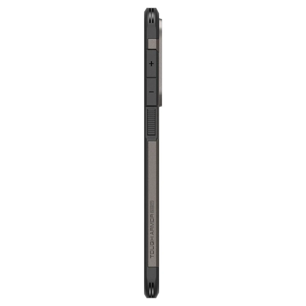 Spigen Tough Armor MagSafe dėklas skirtas Samsung Galaxy S25 Edge – Gray/juodos spalvos