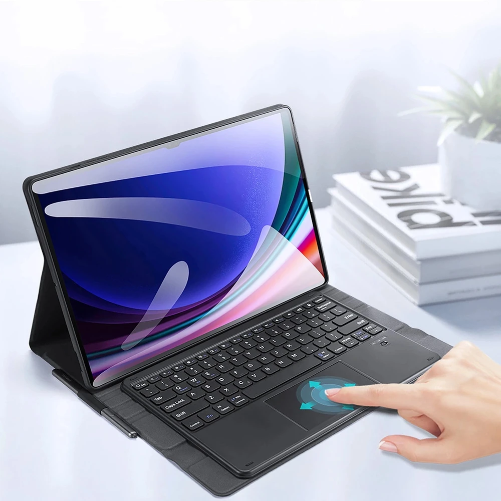 Dėklas su klaviatūra Bluetooth Dux Ducis (Seria TK) Samsung Tab S9 Ultra – juodos spalvos