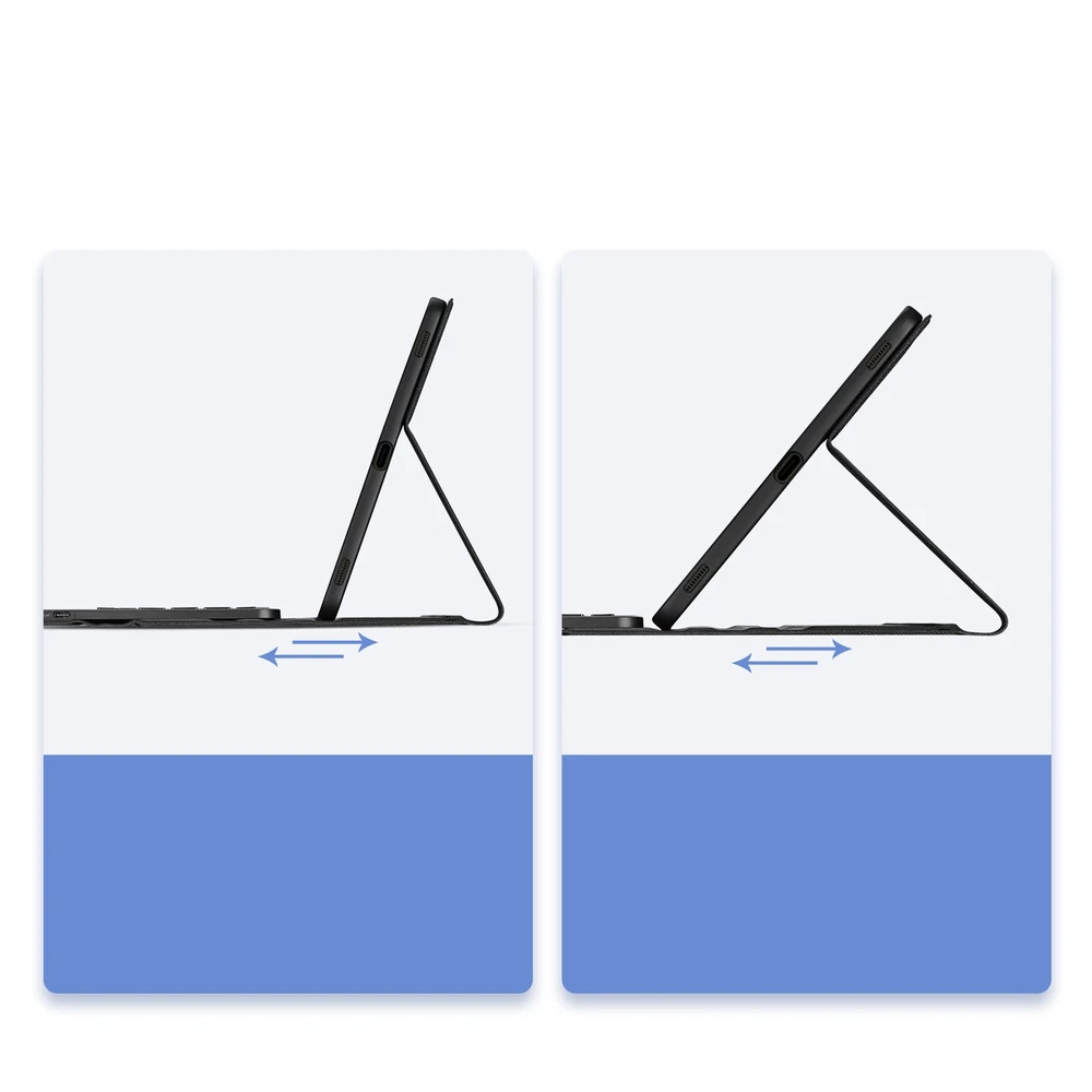 Dėklas su klaviatūra Bluetooth Dux Ducis (Seria TK) Samsung Tab S9 Plus / S9 FE Plus - juodos spalvos