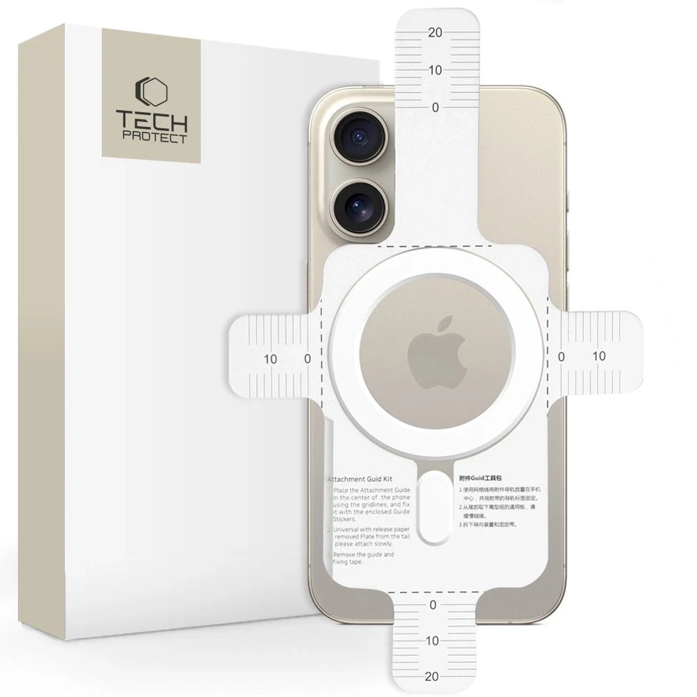 Tech-Protect MagMat MagSafe universal magnetic ring – dėklas telefonui baltos spalvos