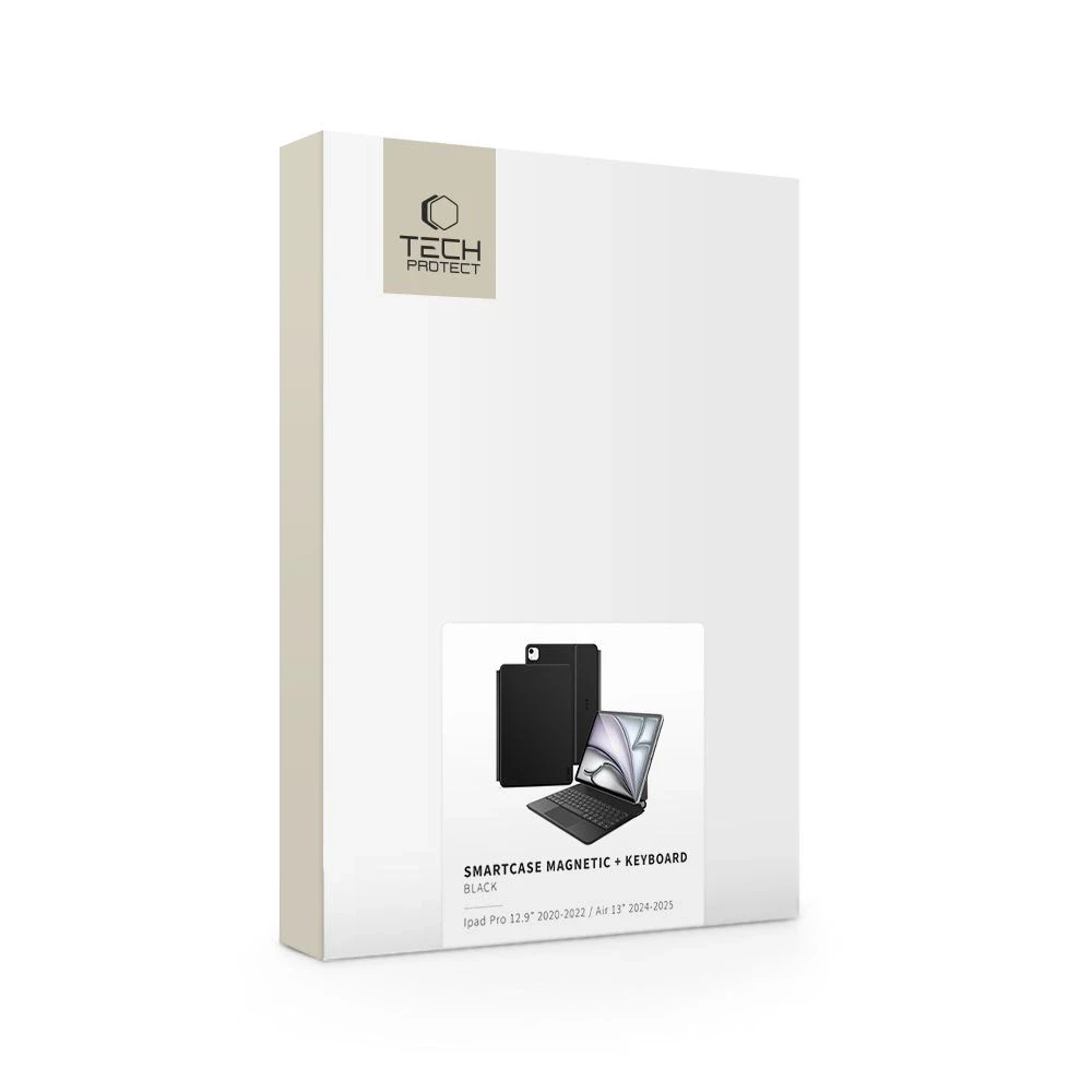 „Tech-Protect Smartcase Magnetic“ su klaviatūra, skirtas „iPad Pro 12.9“ (2020 /2021 / 2022) / 13“ (2024 / 2025 / 2026) - Juodas