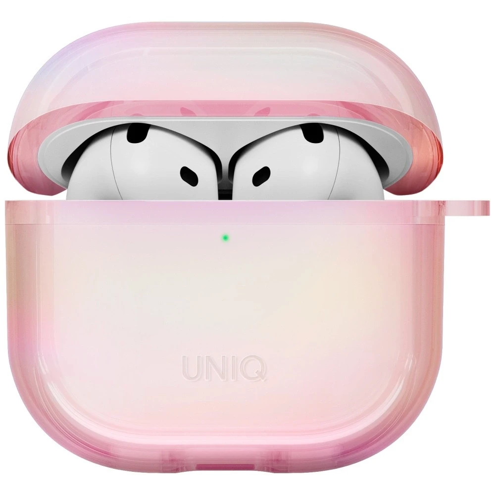 Dėklas Uniq Iridescia AirPods 4 Hang Case - Holo Rožinė