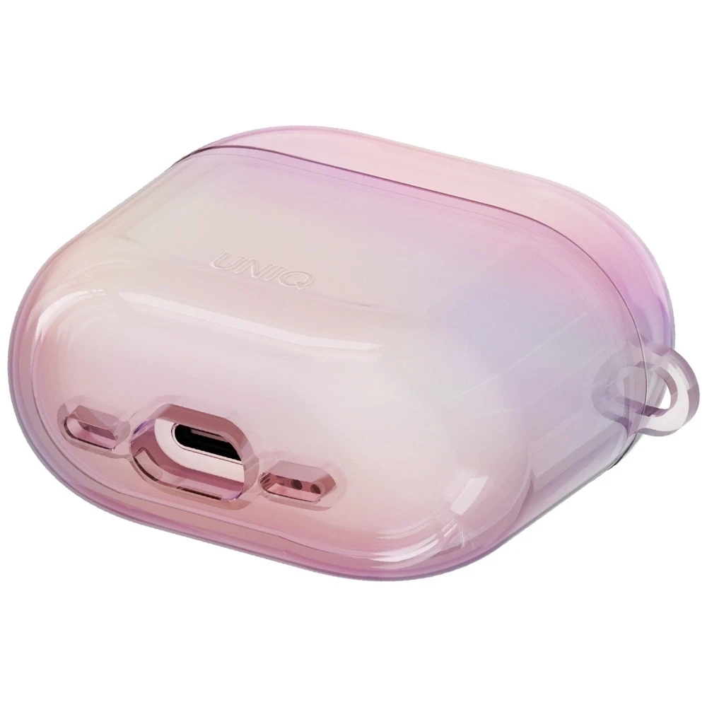 Dėklas Uniq Iridescia AirPods 4 Hang Case - Holo Rožinė