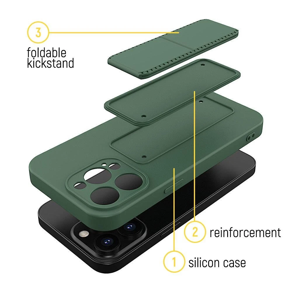 Wozinsky Kickstand dėklas skirtas Xiaomi Redmi 10X 4G / Xiaomi Redmi Note 9, mėlynas