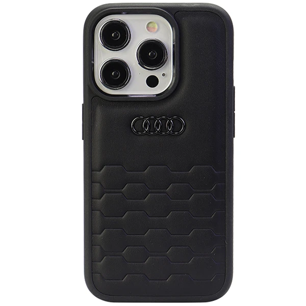 Audi GT Synthetic Leather Apple iPhone 15 Pro Max - dėklas telefonui juodos spalvos aprašymas - Prekės nuotrauka Audi GT Synthetic Leather Apple iPhone 15 Pro Max - dėklas telefonui juodos spalvos aprašymas - Prekės nuotrauka