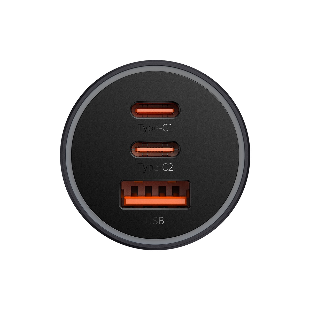 Baseus Golden Contactor Pro car charger USB-A + 2x USB-C 65W dark pilka (CGJP010013) - OUTLET aprašymas - Prekės nuotrauka