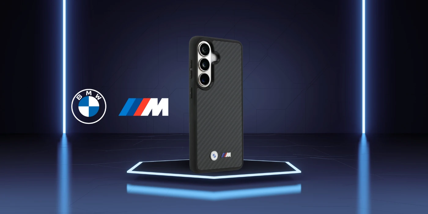 BMW M Kevlar logotipo MagSafe dėklas, skirtas Samsung Galaxy S26, juodas aprašymas - Prekės nuotrauka