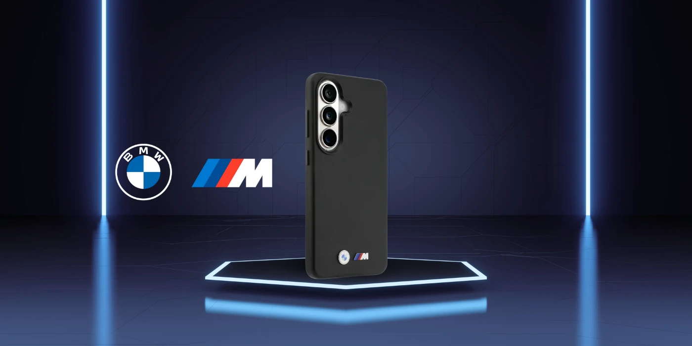 BMW M metalinis „MagSafe“ dėklas, skirtas „Samsung Galaxy S26“, juodas aprašymas - Prekės nuotrauka