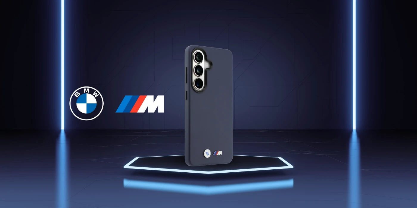 Dėklas BMW M Metal Logo MagSafe do Samsung Galaxy S26 tamsiai mėlyna aprašymas - Prekės nuotrauka