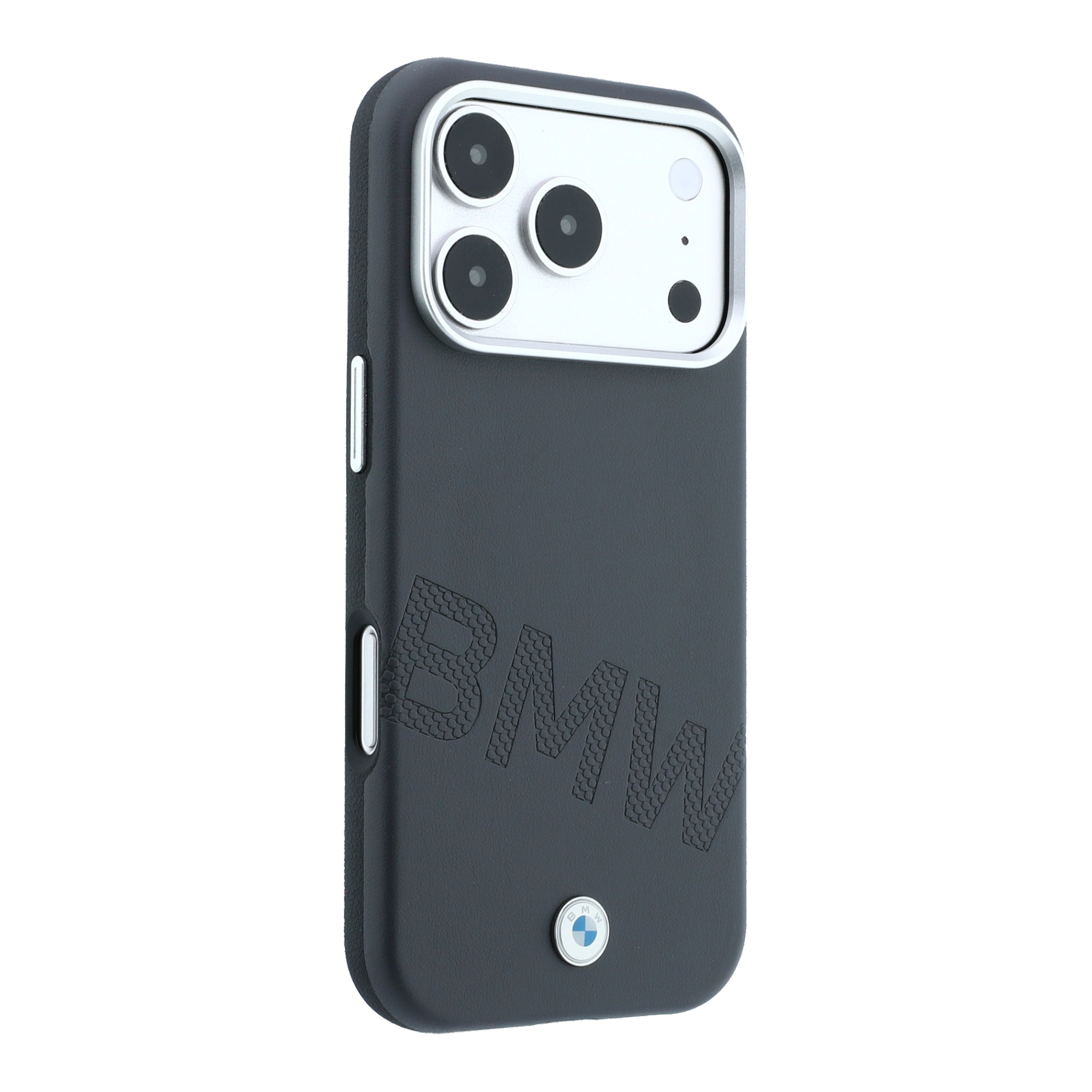 BMW pasviręs įspaustų raidžių MagSafe dėklas, skirtas iPhone 17 Pro Max / 18 Pro Max - pilka aprašymas - Prekės nuotrauka
