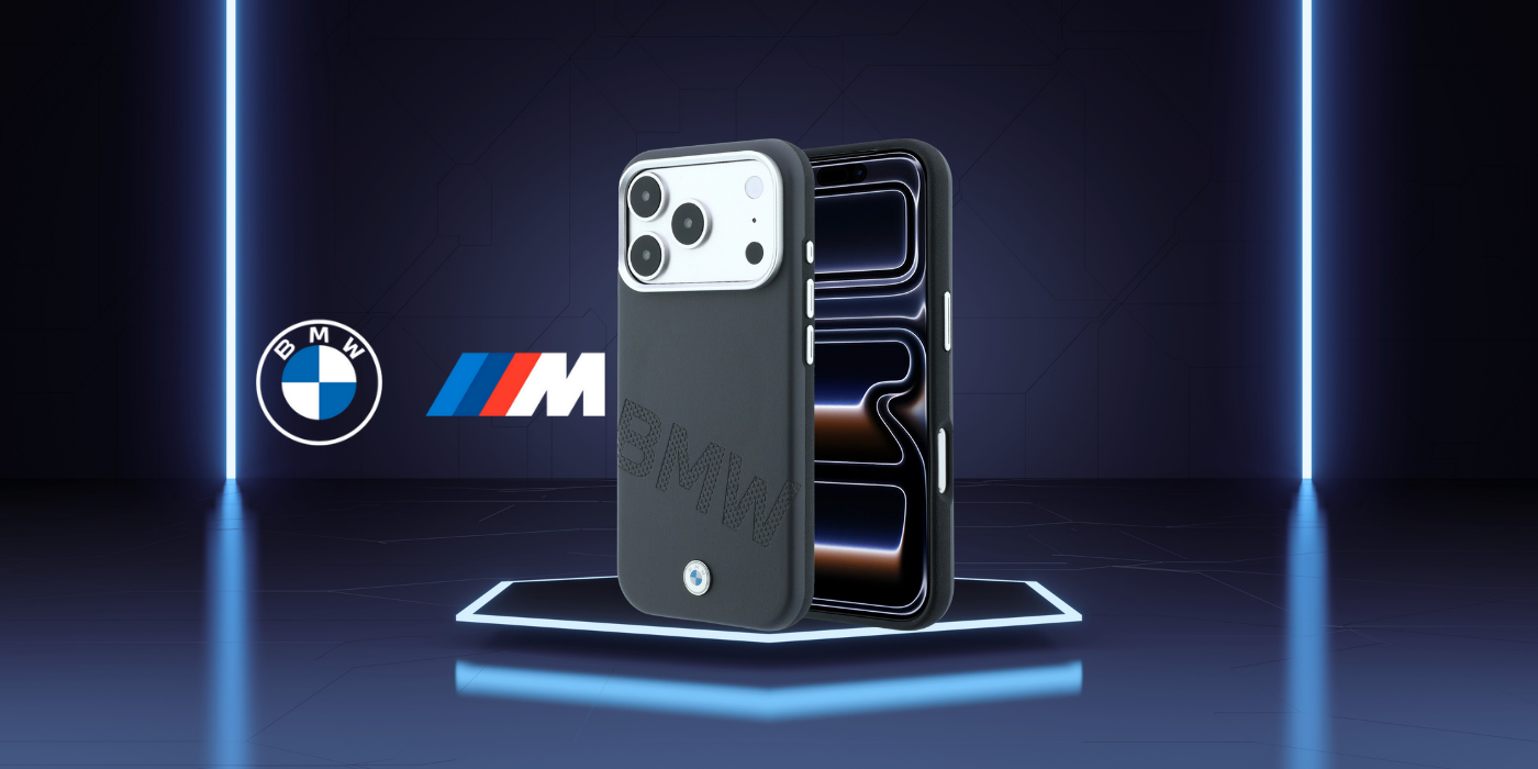 BMW pasviręs įspaustų raidžių MagSafe dėklas, skirtas iPhone 17 Pro Max / 18 Pro Max - pilka aprašymas - Prekės nuotrauka