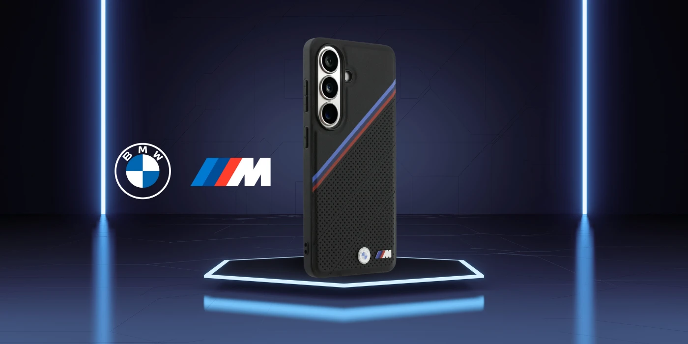 BMW Trispalvis metalinis logotipas „MagSafe“ dėklas, skirtas „Samsung Galaxy S26“, juodas aprašymas - Prekės nuotrauka