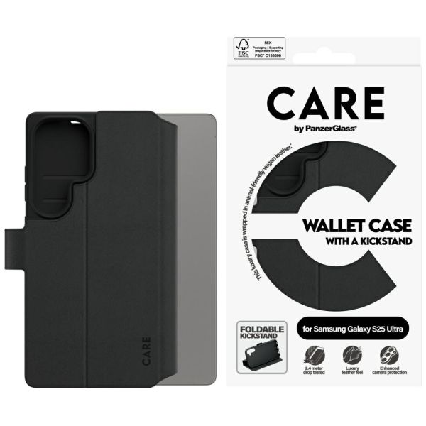 Panzer Glass CARE by PanzerGlass Feature Wallet Kickstand Samsung Galaxy S25 Ultra dėklas telefonui juodos spalvos aprašymas - Prekės nuotrauka Panzer Glass CARE by PanzerGlass Feature Wallet Kickstand Samsung Galaxy S25 Ultra dėklas telefonui juodos spalvos aprašymas - Prekės nuotrauka