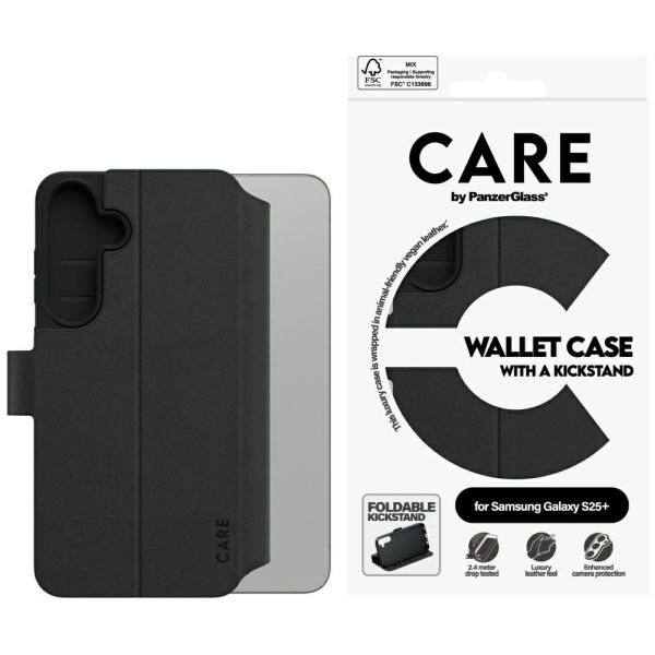 Dėklas Panzer Glass CARE by PanzerGlass Feature Wallet Kickstand Samsung Galaxy S25 Plus juodos spalvos aprašymas - Prekės nuotrauka Dėklas Panzer Glass CARE by PanzerGlass Feature Wallet Kickstand Samsung Galaxy S25 Plus juodos spalvos aprašymas - Prekės nuotrauka