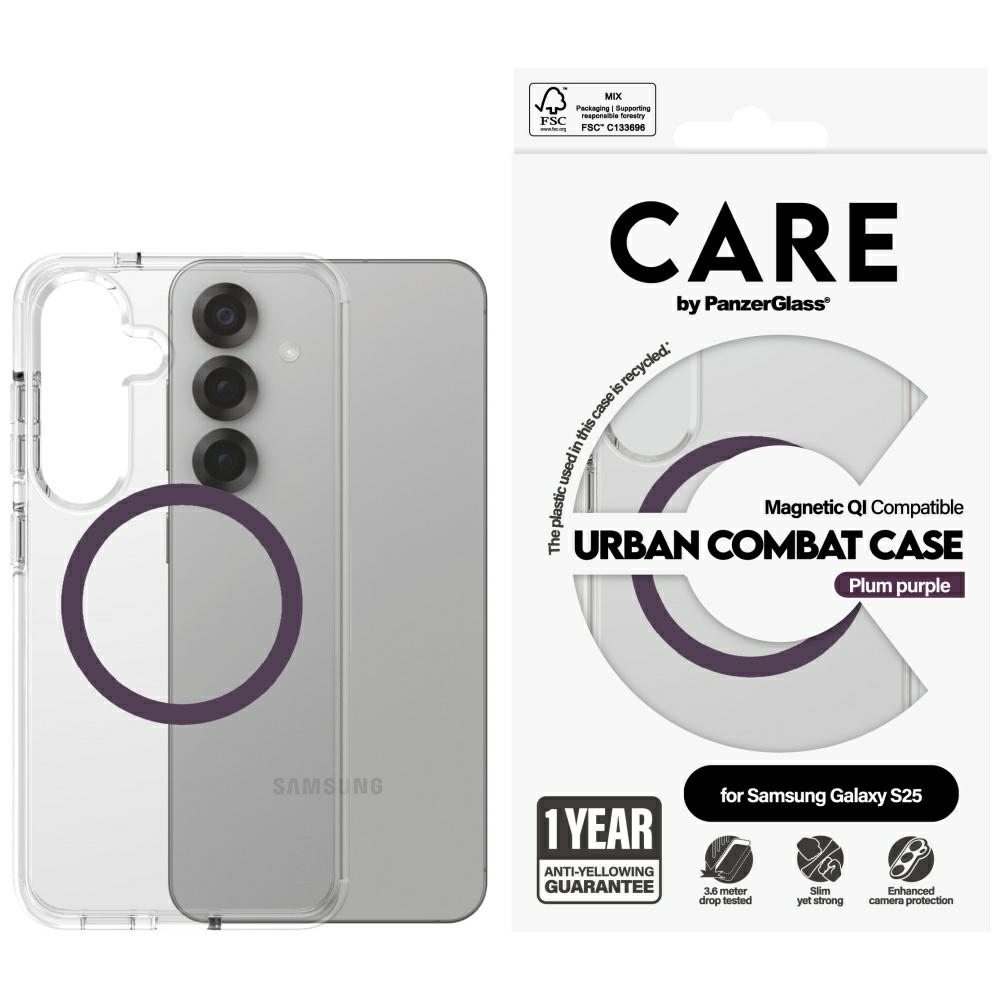 Dėklas PanzerGlass Flagship Urban Combat Chardonnay QI Samsung Galaxy S25 skaidrus Panzer Glass CARE aprašymas - Prekės nuotrauka Dėklas PanzerGlass Flagship Urban Combat Chardonnay QI Samsung Galaxy S25 skaidrus Panzer Glass CARE aprašymas - Prekės nuotrauka