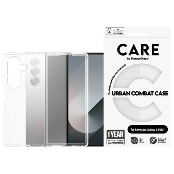 Panzer Glass Dėklas CARE by PanzerGlass Flagship Urban Combat do Samsung Galaxy Z Fold7 permatomas aprašymas - Prekės nuotrauka Panzer Glass Dėklas CARE by PanzerGlass Flagship Urban Combat do Samsung Galaxy Z Fold7 permatomas aprašymas - Prekės nuotrauka