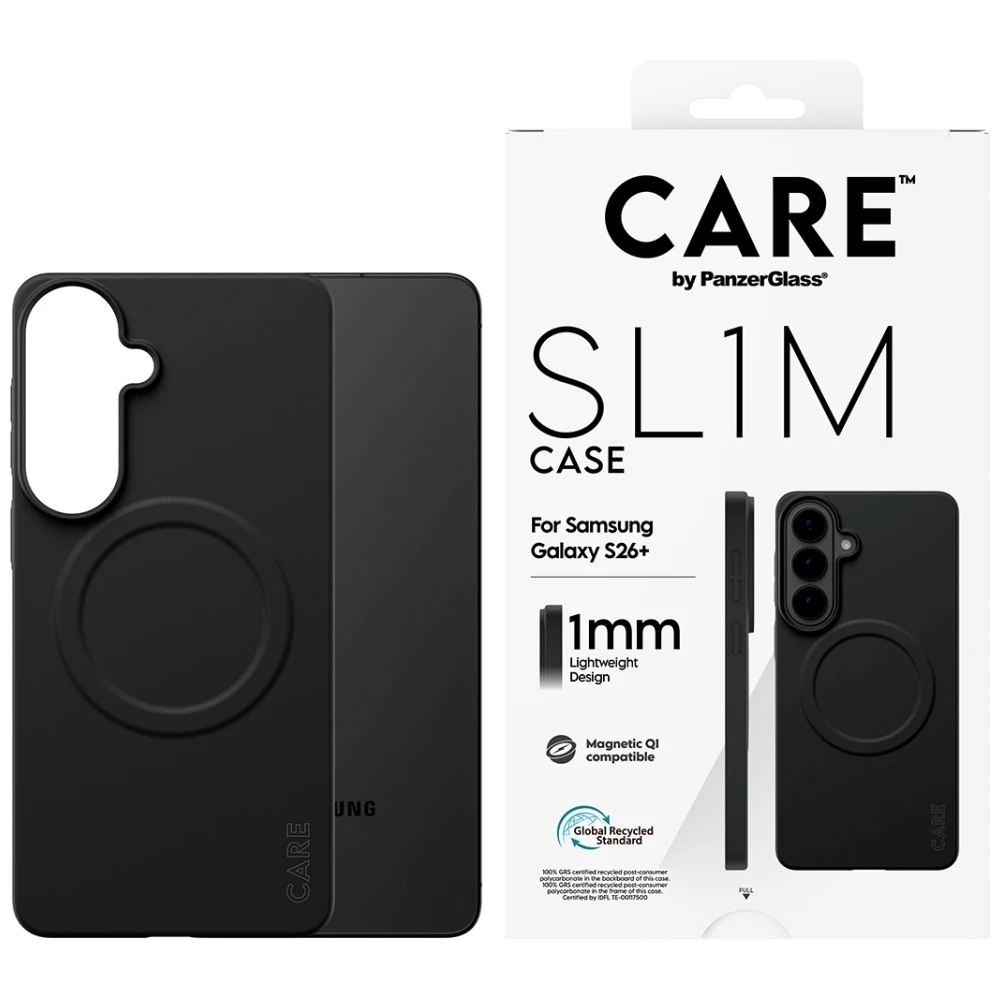 Dėklas Panzer Glass CARE by PanzerGlass SL1M Case for Samsung Galaxy S26+ - Juodas aprašymas - Prekės nuotrauka