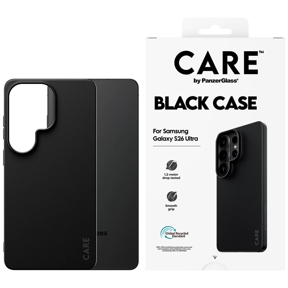 Dėklas Panzer Glass CARE by PanzerGlass TPU Case for Samsung Galaxy S26 Ultra - Juodas aprašymas - Prekės nuotrauka