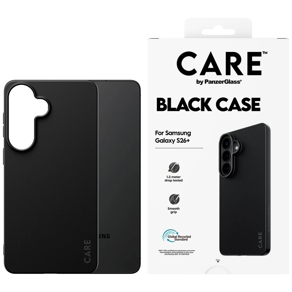Dėklas Panzer Glass CARE by PanzerGlass TPU Case for Samsung Galaxy S26+ - Juodas aprašymas - Prekės nuotrauka