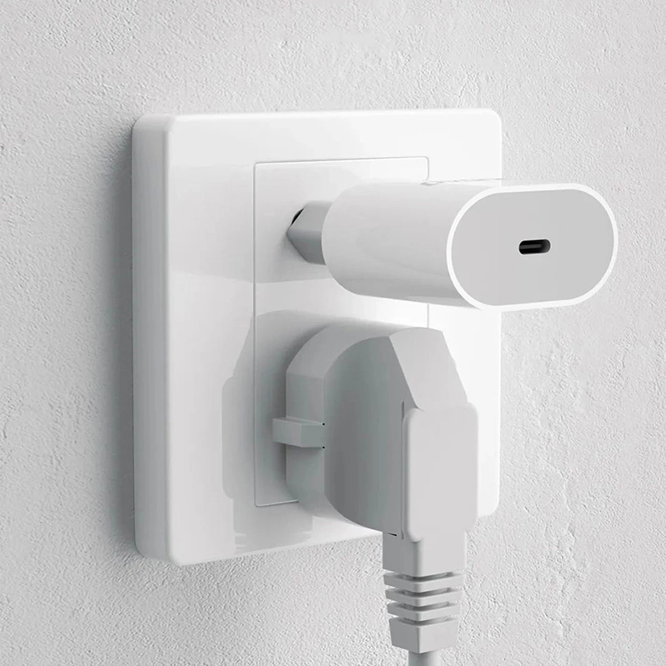 Dudao A14EUC PD 20W USB-C laidinis įkroviklis su kabelis – baltos spalvos aprašymas - Prekės nuotrauka Dudao A14EUC PD 20W USB-C laidinis įkroviklis su kabelis – baltos spalvos aprašymas - Prekės nuotrauka