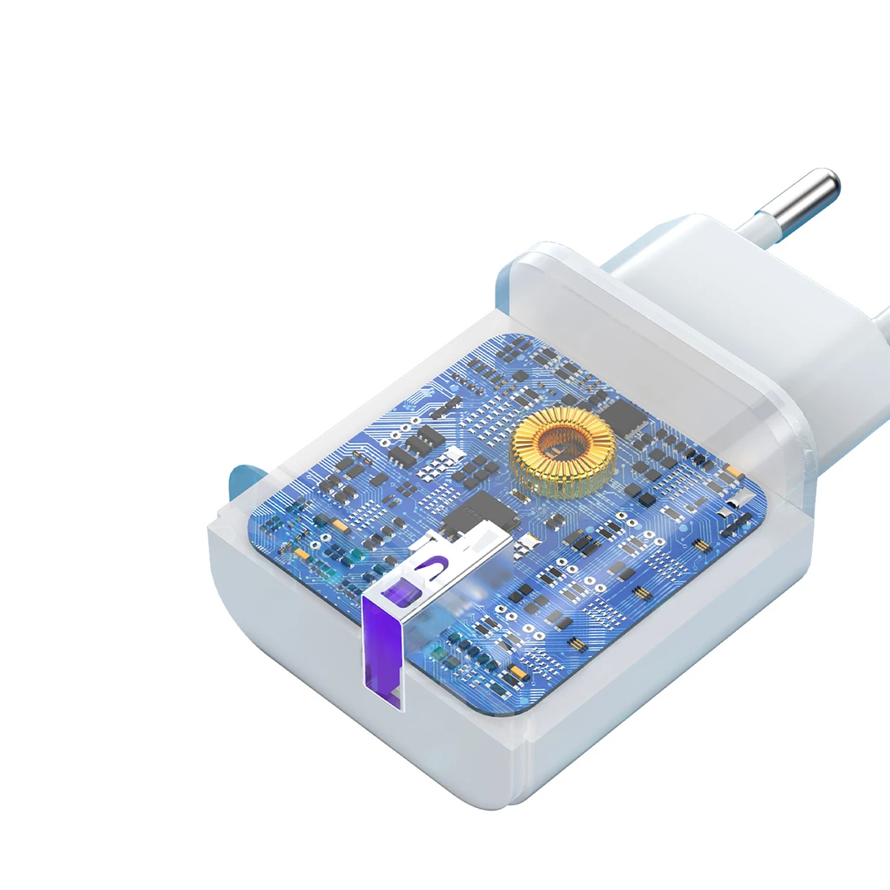 Dudao A20EU USB-A 18W network įkroviklis – baltos spalvos aprašymas - Prekės nuotrauka