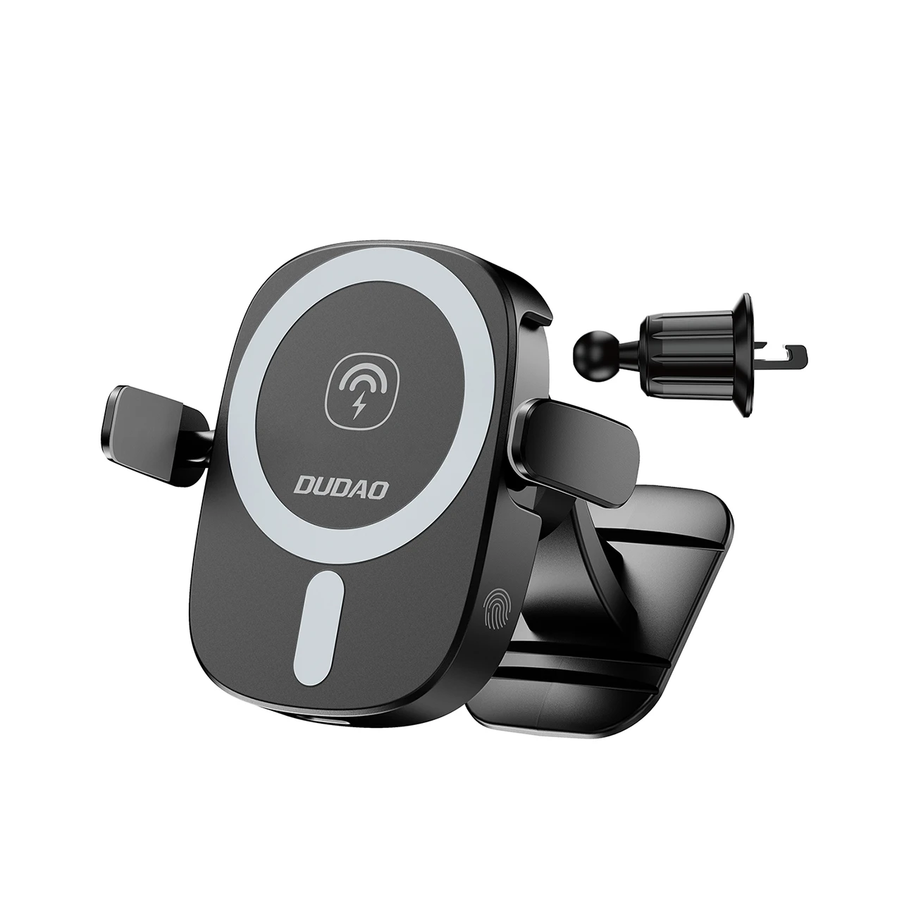 Dudao FW11 automobilinis telefono laikiklis su 15W indukciniu įkrovikliu oro grotelėms / cockpit – juodos spalvos aprašymas - Prekės nuotrauka Dudao FW11 automobilinis telefono laikiklis su 15W indukciniu įkrovikliu oro grotelėms / cockpit – juodos spalvos aprašymas - Prekės nuotrauka