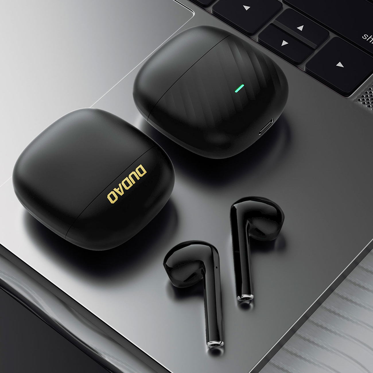 Dudao U14+ belaidės į ausis įkišamos TWS Bluetooth 5.3 ausinės - juodos spalvos aprašymas - Prekės nuotrauka Dudao U14+ belaidės į ausis įkišamos TWS Bluetooth 5.3 ausinės - juodos spalvos aprašymas - Prekės nuotrauka