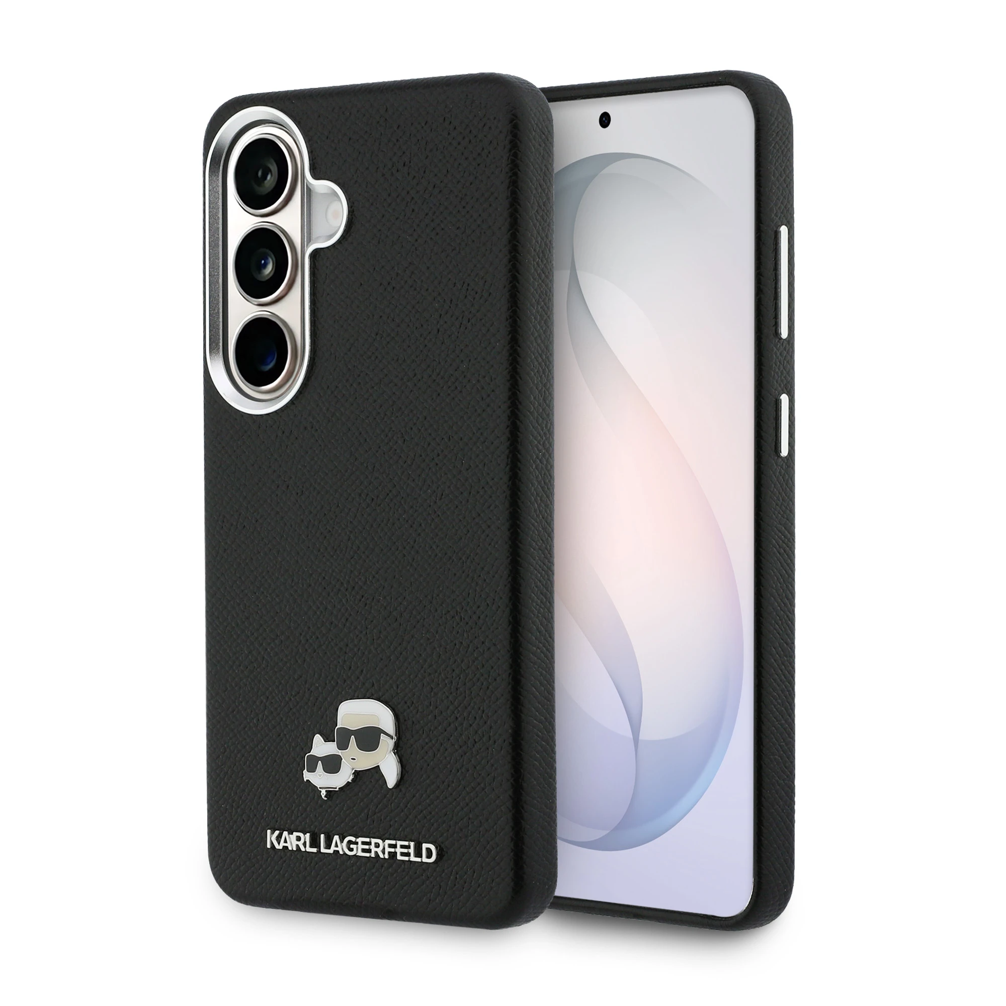 Dėklas Karl Lagerfeld Saffiano KC Metal Logo MagSafe do Samsung Galaxy S26 juoda aprašymas - Prekės nuotrauka
