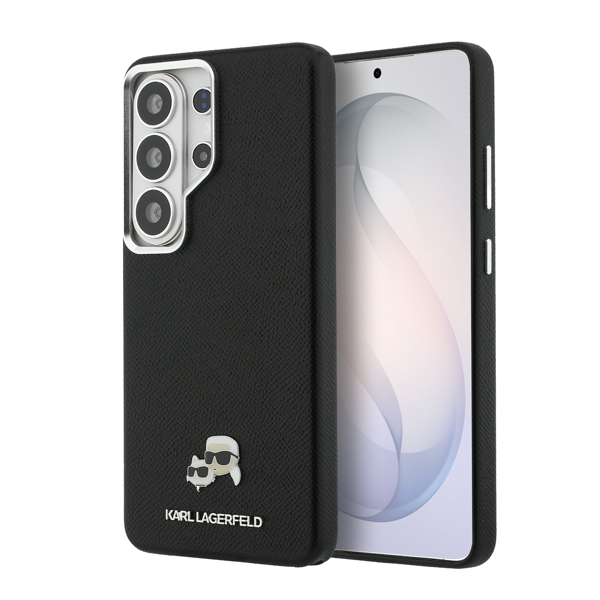 Dėklas Karl Lagerfeld Saffiano KC Metal Logo MagSafe do Samsung Galaxy S26 Ultra juoda aprašymas - Prekės nuotrauka