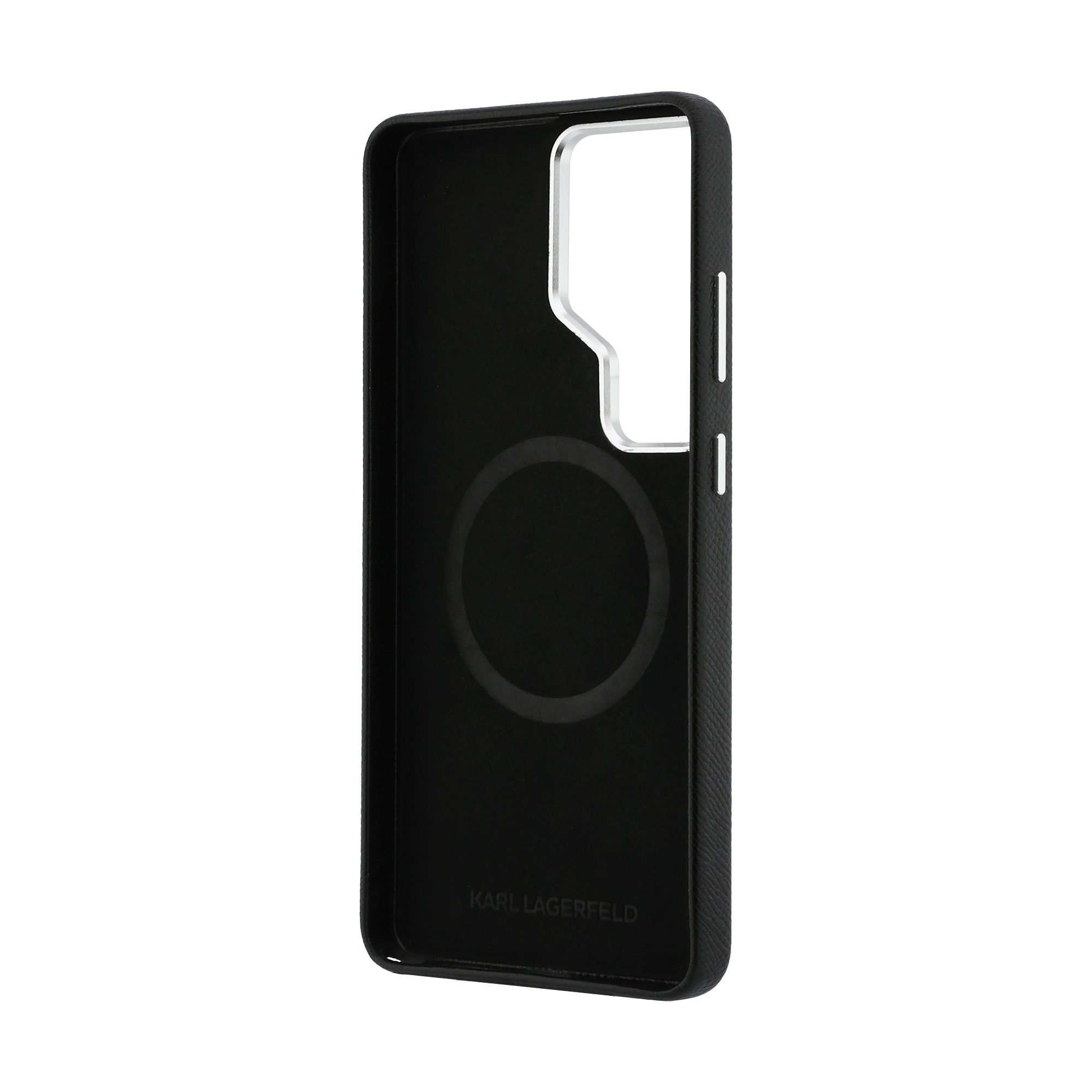 Dėklas Karl Lagerfeld Saffiano KC Metal Logo MagSafe do Samsung Galaxy S26 Ultra juoda aprašymas - Prekės nuotrauka