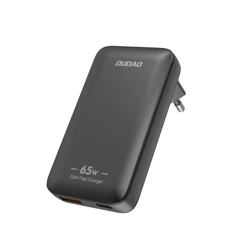 GaN Dudao A65Q 65W USB-A / USB-C PD Ultra-Thin Travel laidinis įkroviklis EU / US – juodos spalvos aprašymas - Prekės nuotrauka GaN Dudao A65Q 65W USB-A / USB-C PD Ultra-Thin Travel laidinis įkroviklis EU / US – juodos spalvos aprašymas - Prekės nuotrauka