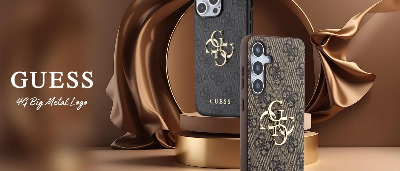 Guess 4G Big Metal Logo Samsung Galaxy A35 - dėklas telefonui rudos spalvos aprašymas - Prekės nuotrauka Guess 4G Big Metal Logo Samsung Galaxy A35 - dėklas telefonui rudos spalvos aprašymas - Prekės nuotrauka