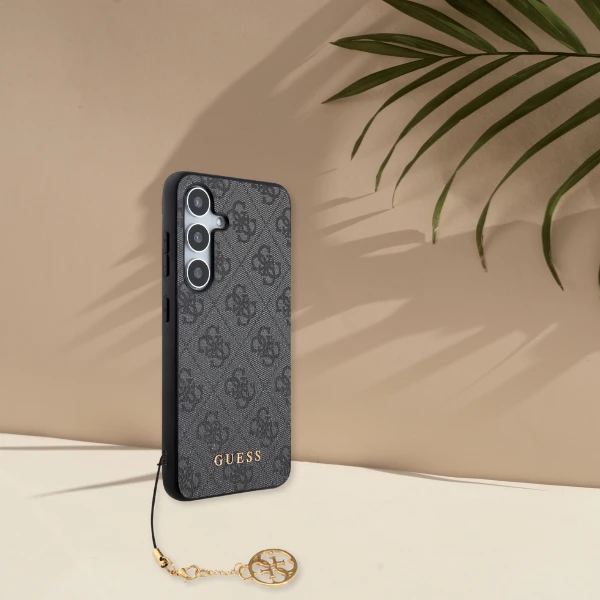 Guess 4G Charms Collection Samsung Galaxy A35 - dėklas telefonui juodos spalvos aprašymas - Prekės nuotrauka