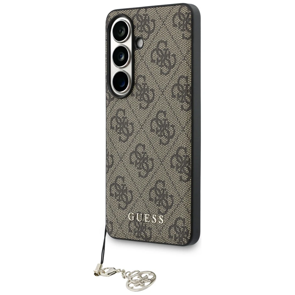 Guess 4G klasikinis „Logo Charm MagSafe“ dėklas, skirtas „Samsung Galaxy S26“, rudas aprašymas - Prekės nuotrauka