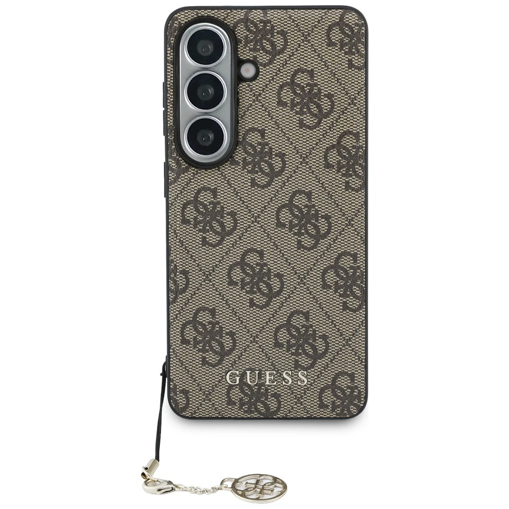 Guess 4G klasikinis „Logo Charm MagSafe“ dėklas, skirtas „Samsung Galaxy S26“, rudas aprašymas - Prekės nuotrauka