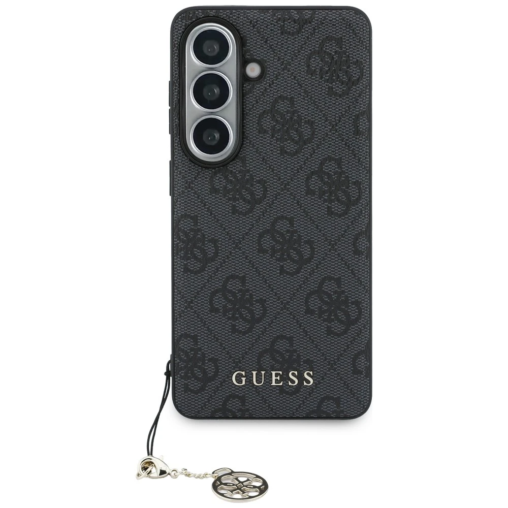 Guess 4G klasikinis „Logo Charm MagSafe“ dėklas, skirtas „Samsung Galaxy S26“, juodas aprašymas - Prekės nuotrauka