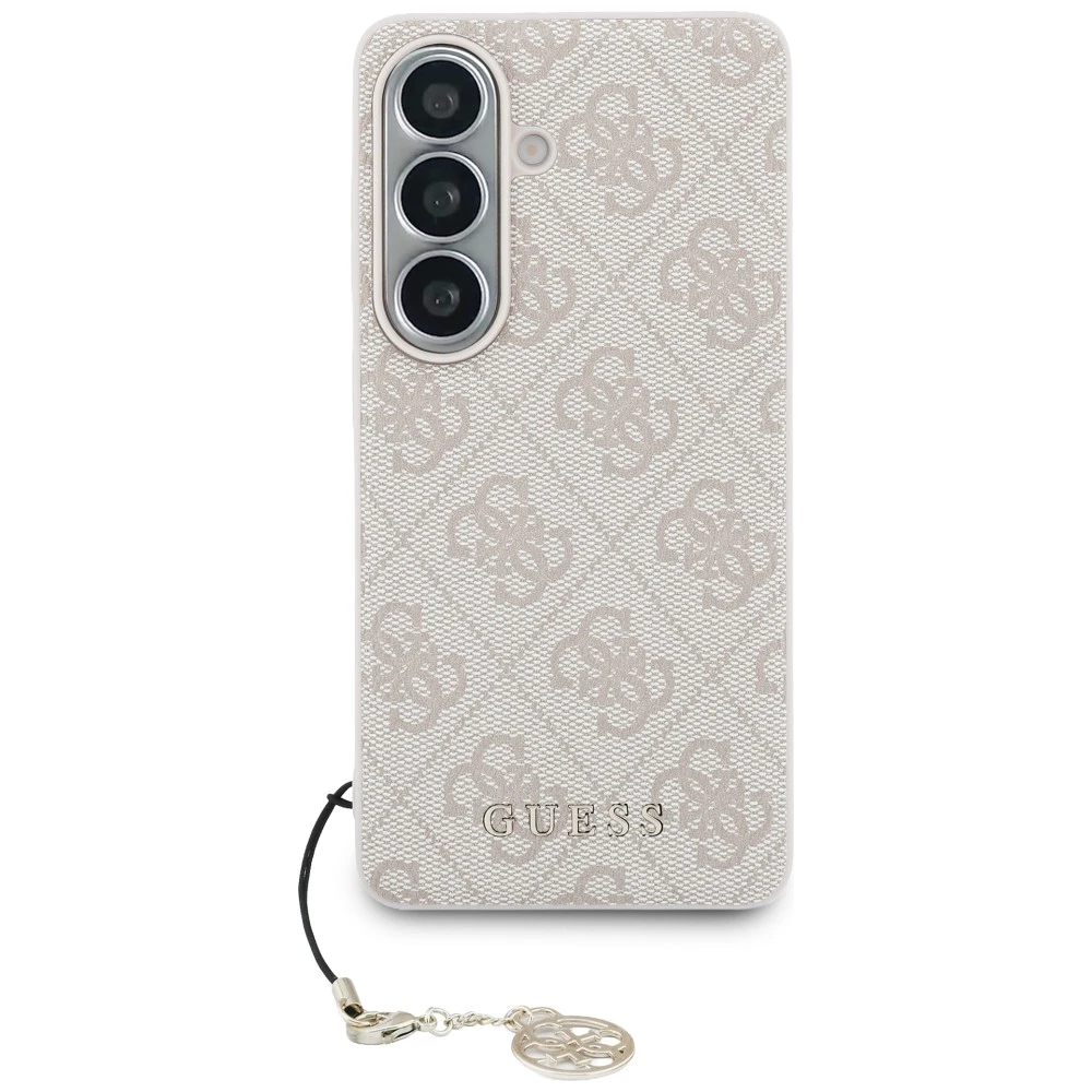 „Guess 4G Classic Logo Charm MagSafe“ dėklas, skirtas „Samsung Galaxy S26“, rožinis aprašymas - Prekės nuotrauka